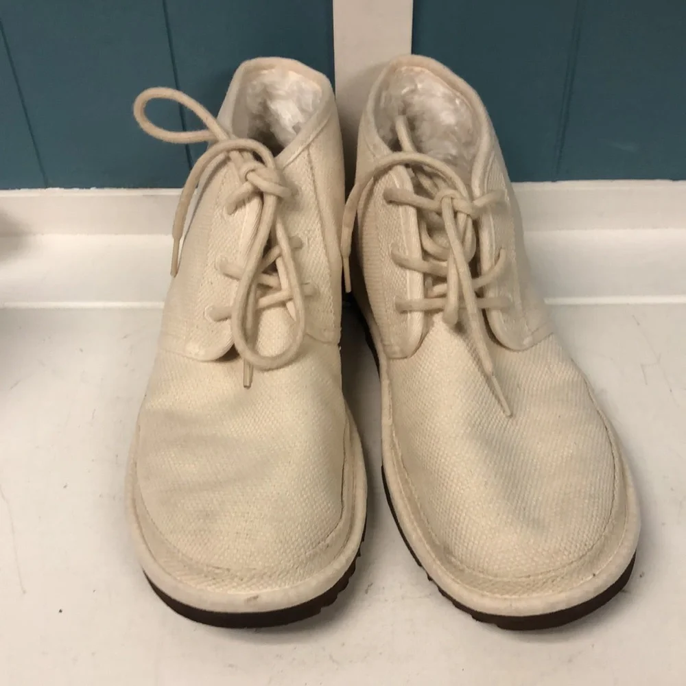 UGG Mens Neumel Natural Ankle boots tencel lined in‎ neutral hemp upper sz 10